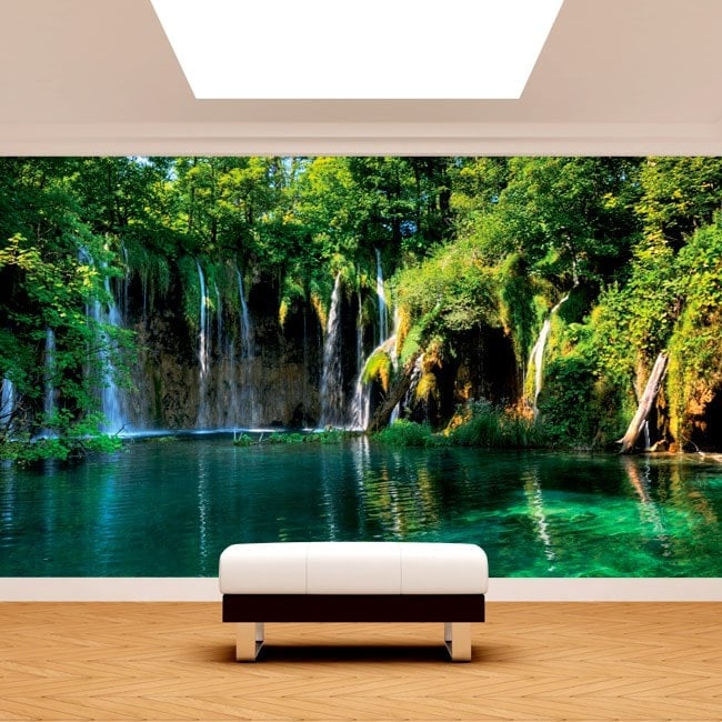  Msrahves Murales para dormitorios Jungle Waterfall