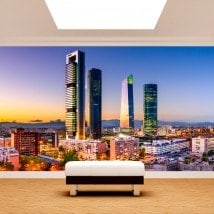 Photo wall murals Madrid City financial