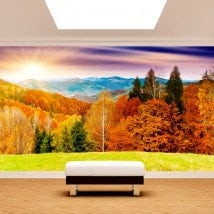 Photo wall murals sunset mountains