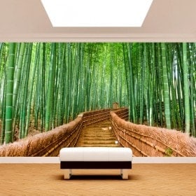 Photo wall murals bamboo stairs