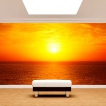 Photo wall murals Sun sunset on the sea