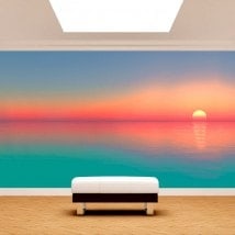 Photo wall murals sunset colors