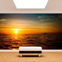 Photo wall murals sunset on the sea English 4962