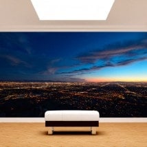 Photo wall murals city at dusk