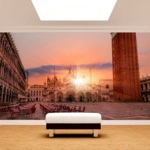 Photo wall murals Plaza San Marco sunset