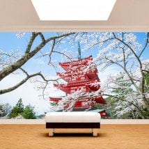 Japan Pagoda photo wall murals