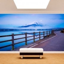 Photo wall murals road Mount Fuji