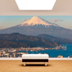 Photo wall murals city Mount Fuji