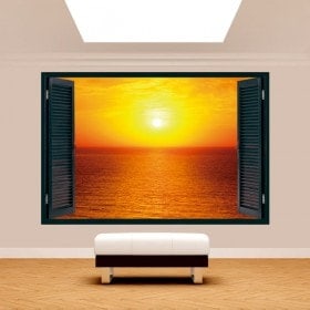 Windows 3D Sun sunset on the sea