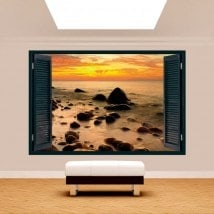 Sunset on the Baltic Sea 3D window