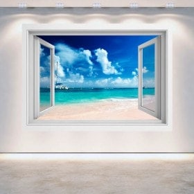 3D Beach window