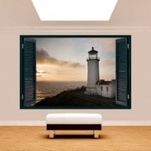 3dwindow Lighthouse coast Washington