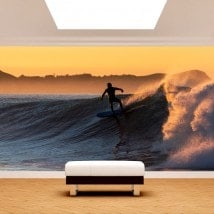 Surfing photo wall murals