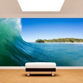 Photo wall murals in the wave of the sea