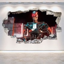 Vinyl wall broken 3D Terminator Genesis