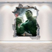 3D wall vinyls broken Hulk