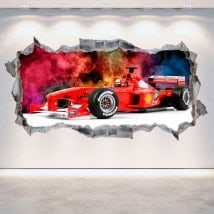 Vinyl 3D Formula 1 hole wall
