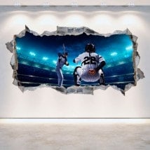 Vinyl hole wall 3D baseball