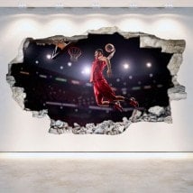 Vinyl hole wall basketball 3D