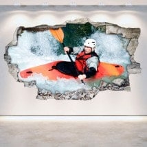 Vinyl Rafting kayaking broken 3D wall