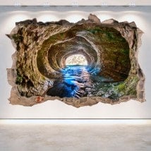 Vinyl cave hole 3D wall