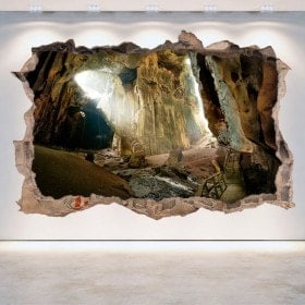 Vinyl 3D caves hole wall