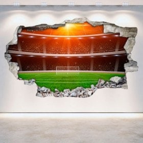 Vinyl football stadium broken 3D wall