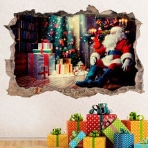 3D Santa Claus Christmas vinyl