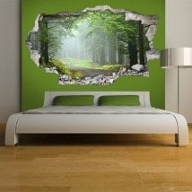 Vinyl 3D walls road and nature