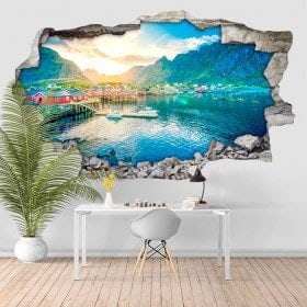 Vinyl sunset Norway 3D