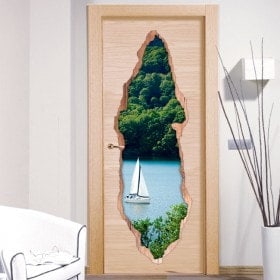 Sailing Lake 3D doors vinyl