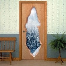 Vinyls for doors nature winter