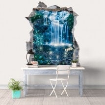 3D magical waterfalls decorative vinyl