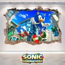 Decorative vinyl 3D Sonic Generations