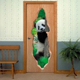 Vinyl doors bear Panda 3D