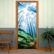 Decorative vinyl doors magical forest