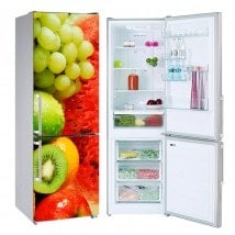 Fruit collage stickers refrigerators