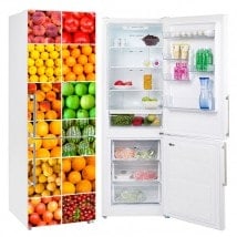 Stickers for refrigerators collage fruit and vegetables