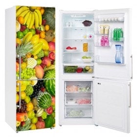 Vinyls for refrigerators and refrigerators fruit collage