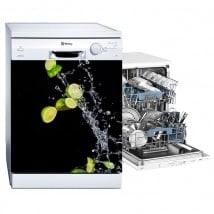 Vinyls lemons splash dishwasher