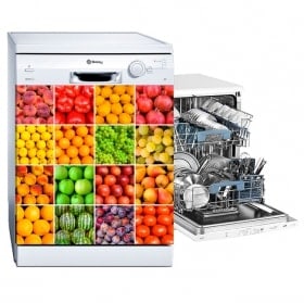 Stickers for dishwashers collage fruits and vegetables