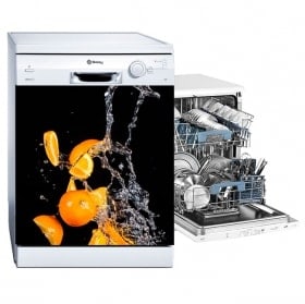 Dishwashers orange splash vinyl