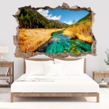 3D decorative vinyls river in the mountains