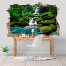 Wall stickers 3D waterfalls in the jungle