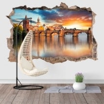 Wall stickers 3D Prague Charles Bridge