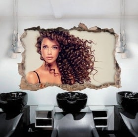 Wall stickers hairdresser with style 3D