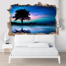 Wall stickers nature night magic 3d