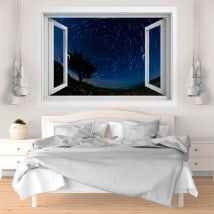 Window vinyl 3D moving stars