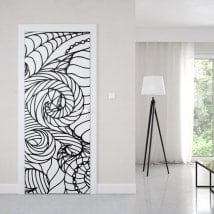 Vinyls for doors abstract lines