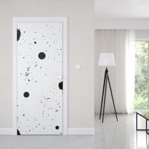 Door vinyl paint splash